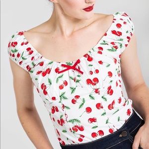 Hell Bunny “Sweetie” Ruched Pin-up Top